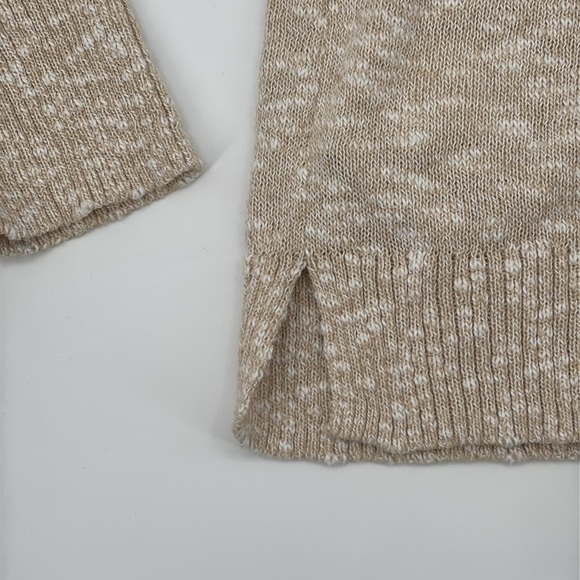 J Crew Factory Crewneck beach sweater in Heather tan/cream size Large NWOT BQ689 - Picture 8 of 9